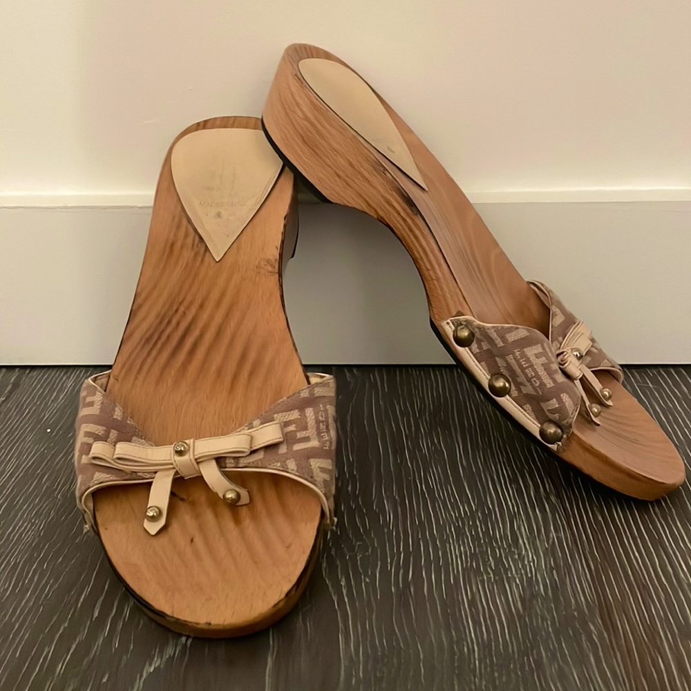 Fendi Zucca Sandals with hardware